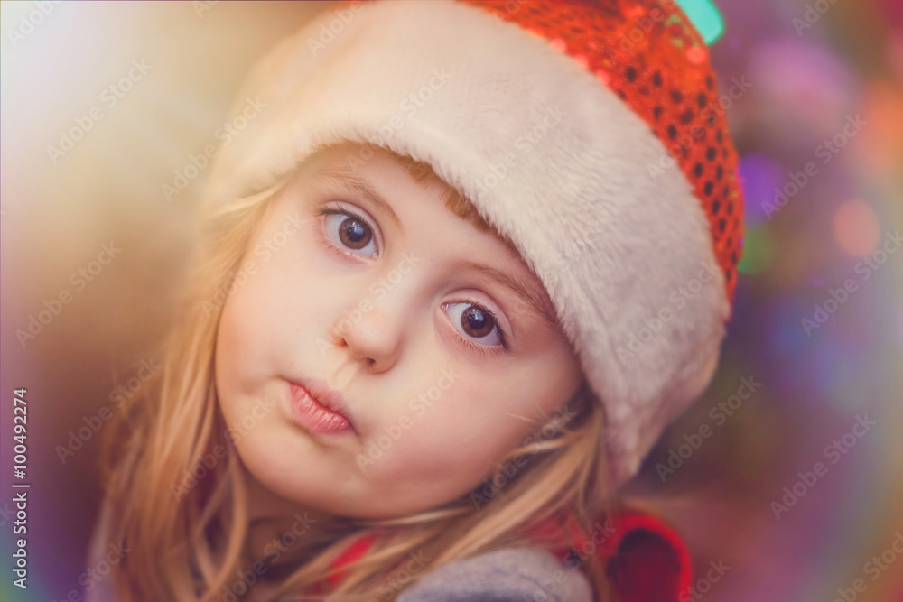 Cute Christmas girl portrait Cute Christmas girl portrait