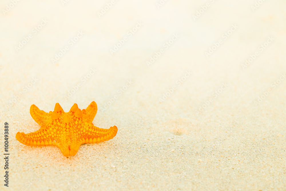 Starfish on sand at beautiful beach. Starfish on sand at beautiful beach.