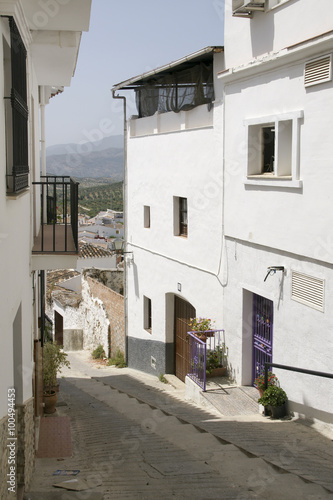 Fototapeta Naklejka Na Ścianę i Meble -  Calles del municipio de Alozaina en la provincia de Málaga, Andalucía