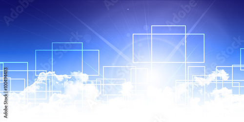 空　青空　幾何学　背景