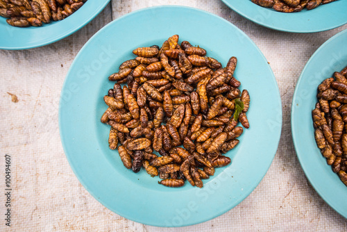Asian fried insect, Laos