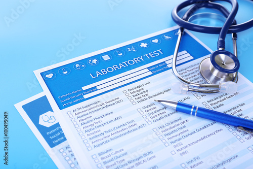 Laboratory test list, steth...