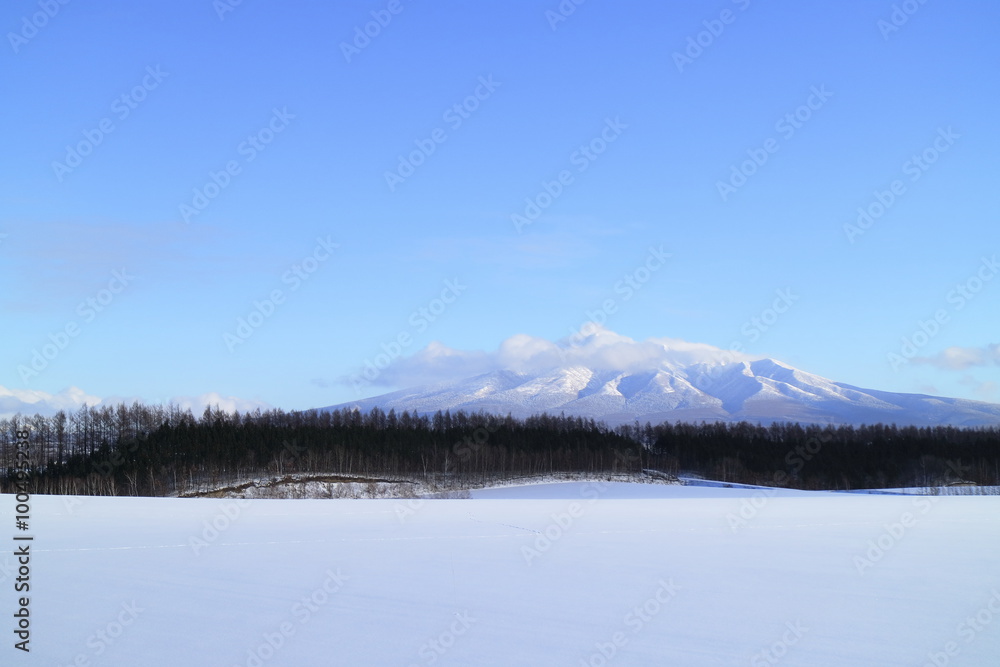 北海道冬の斜里岳mount Syari Hokkaido Japan In Winter Stock Photo Adobe Stock