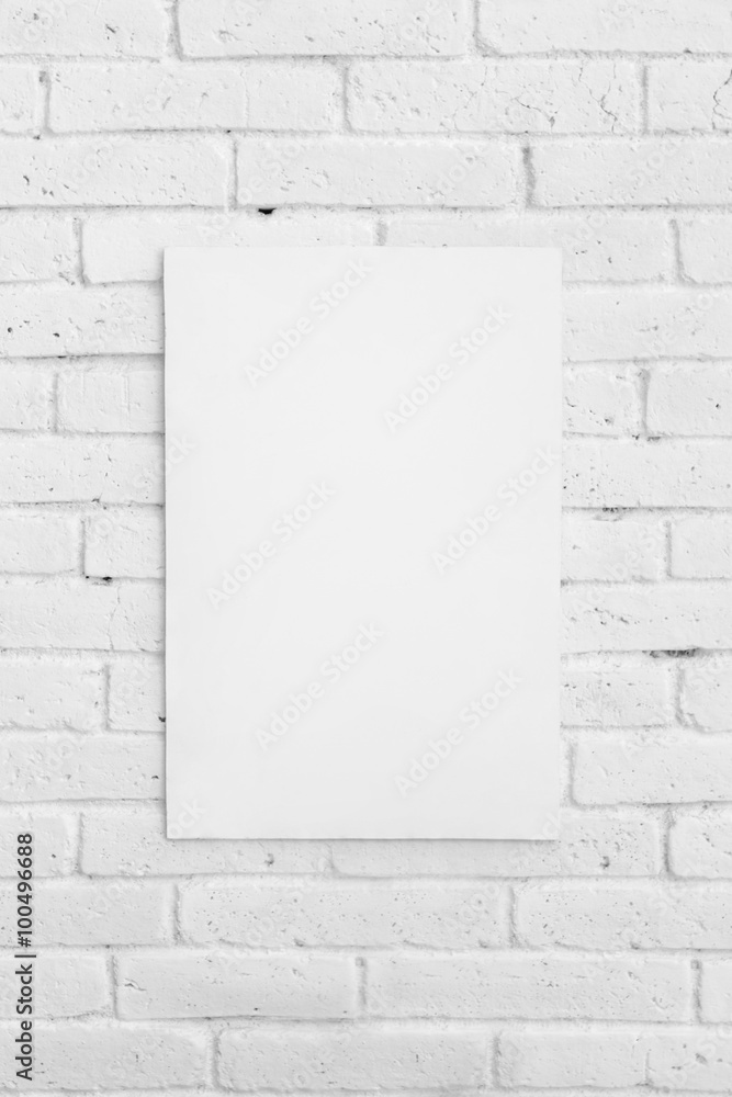 white board on white brick wall white board on white brick wall