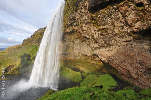 Beautiful waterfall in Seljalandsfoss  Iceland