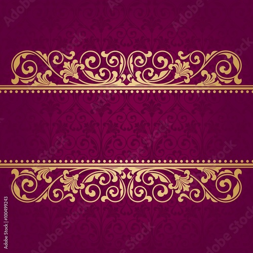 Fototapeta Naklejka Na Ścianę i Meble -  Floral pattern for invitation card.