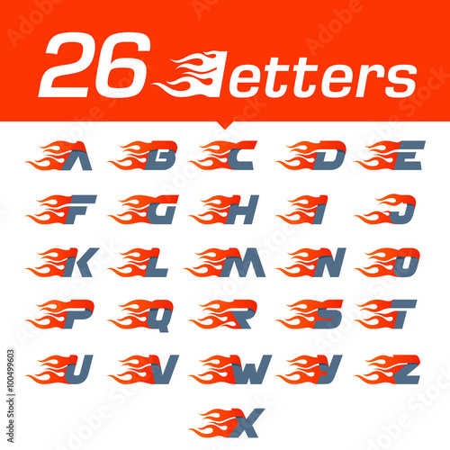 Alphabet letters set.