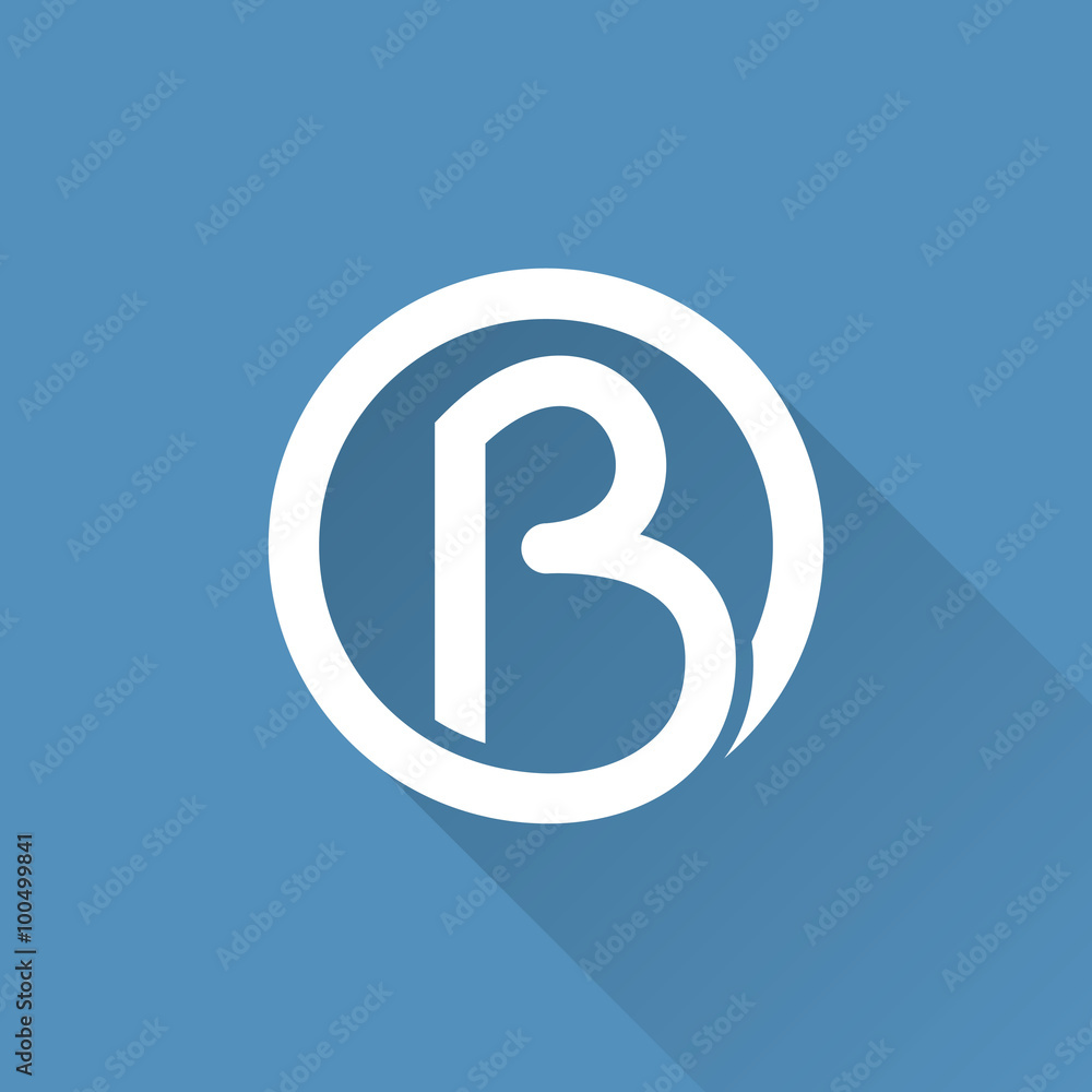 B letter in a circle logo. B letter in a circle logo.