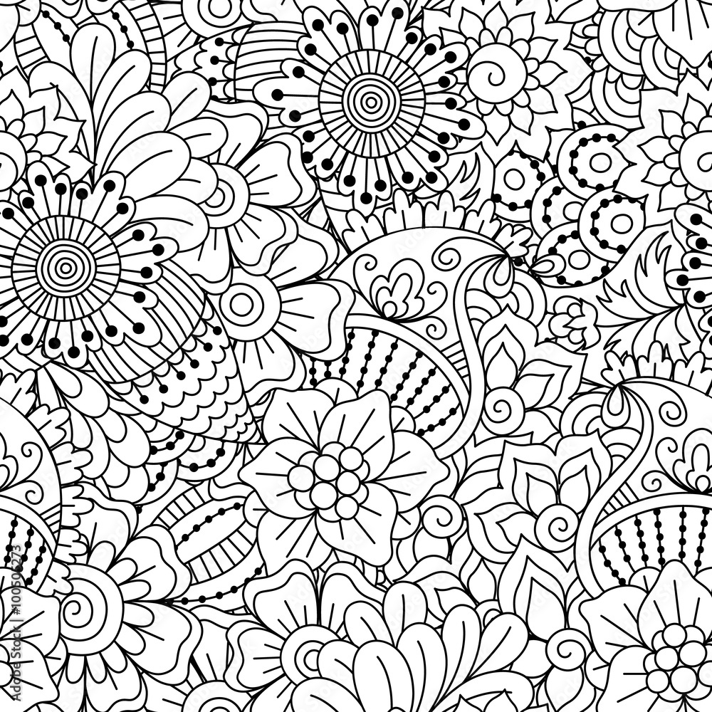 Seamless black and white pattern. Seamless black and white pattern.