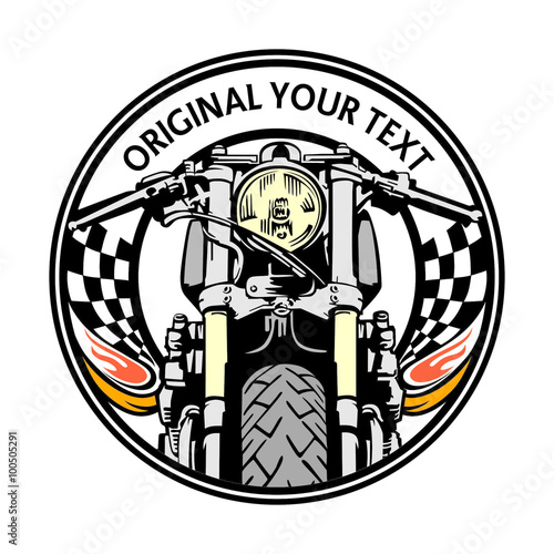 Canvas-taulu cafe racer emblem circle