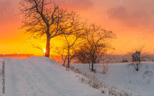 Winter dawn in the Kerch Bay © stasworld
