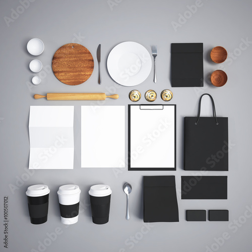 mockup of food and kitchen.3d