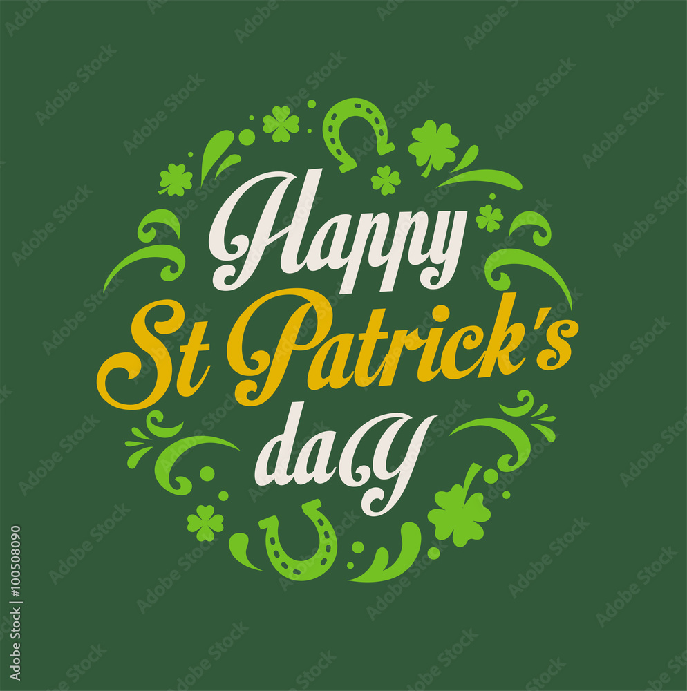 St. Patrics Day poster Stock Vector Adobe Stock