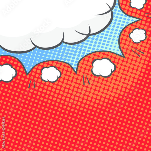 Comic speech bubble, comic background