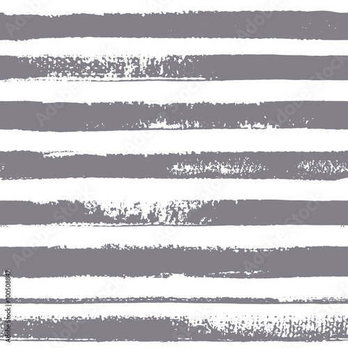 Brush stripes vector seamless pattern. Eight gray stripes on white background.