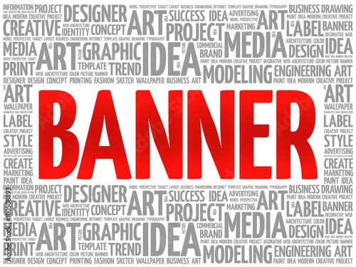 BANNER word cloud  creative business concept background