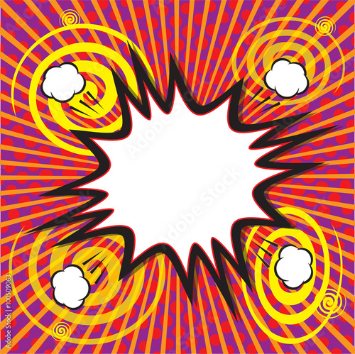 Comic speech bubble, comic background