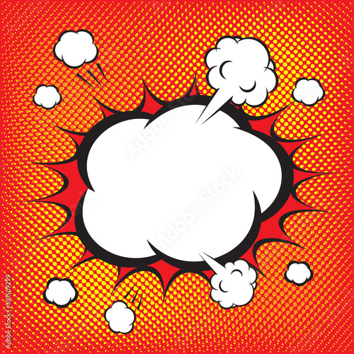Comic speech bubble, comic background