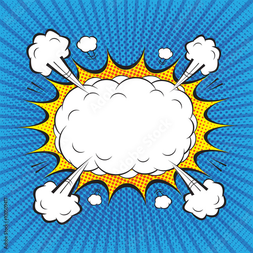 Comic speech bubble, comic background