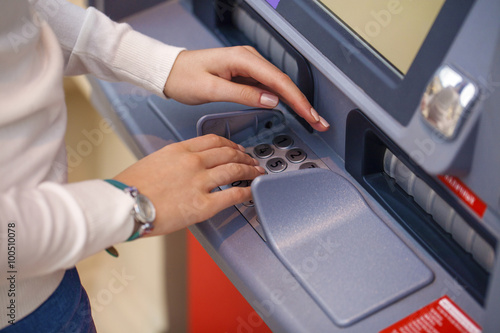 ATM - entering pin © Andrey_Arkusha