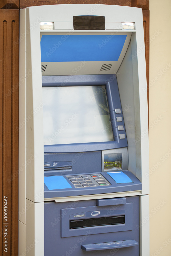 The ATM in the mall without people The ATM in the mall without people