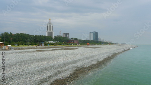 everyday life of batumi city, batum, georgia photo