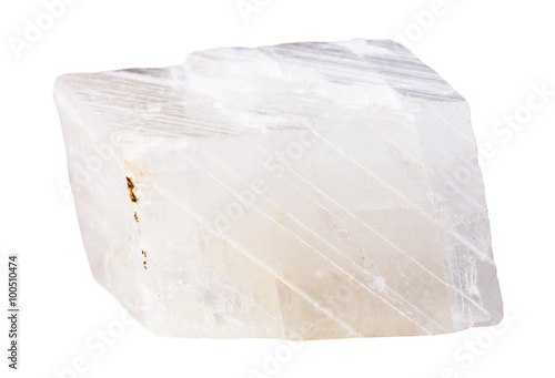 piece of white calcite mineral stone photo