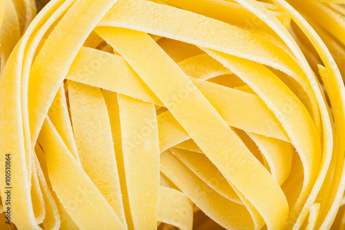 durum wheat semolina pasta fettuccine close up