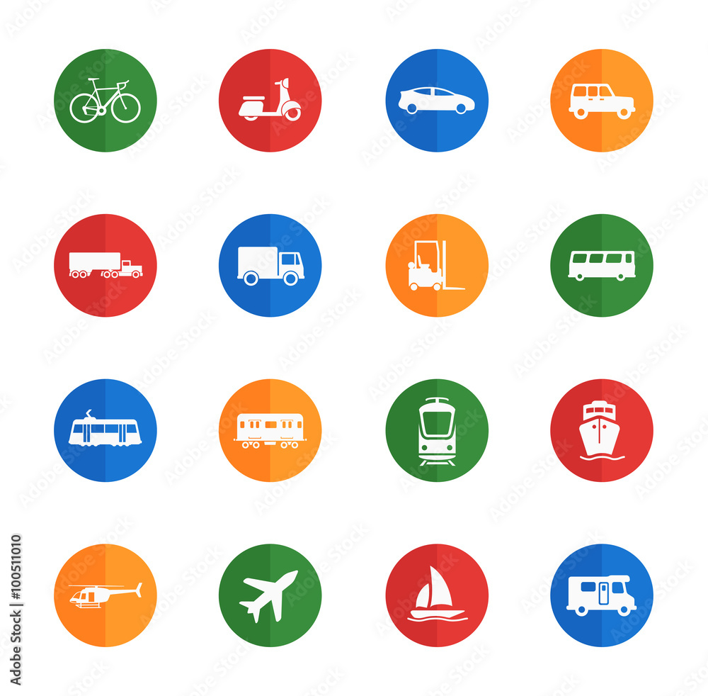 Fototapeta premium Transportation simply icons