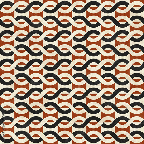 old marble floor, abstract geometric wave pattern with texture, seamless vector illustration