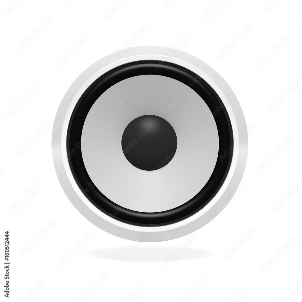 White speaker, isolated on white background. White speaker, isolated on white background.