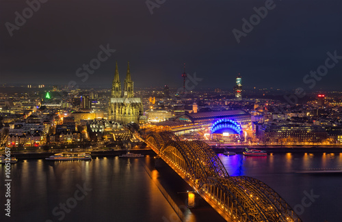 Cologne Cathedral and Hohenzollern Bridge, Cologne, Germany