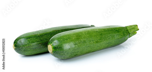 Vászonkép Zuchini isolated on the white background