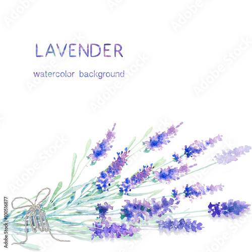 Watecolor lavender card