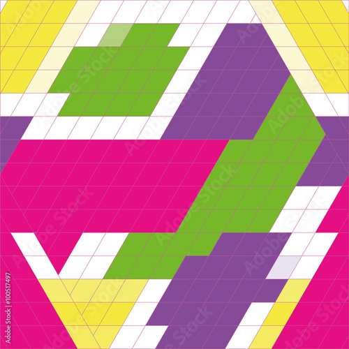 Abstract background of geometric elements. Мозаика. Vector design