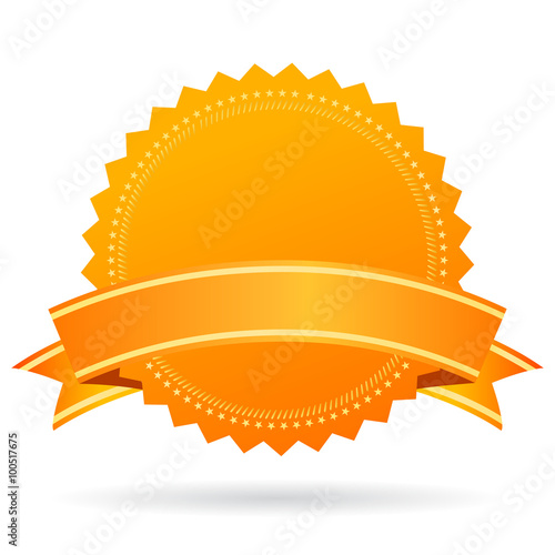 Gold vector medal