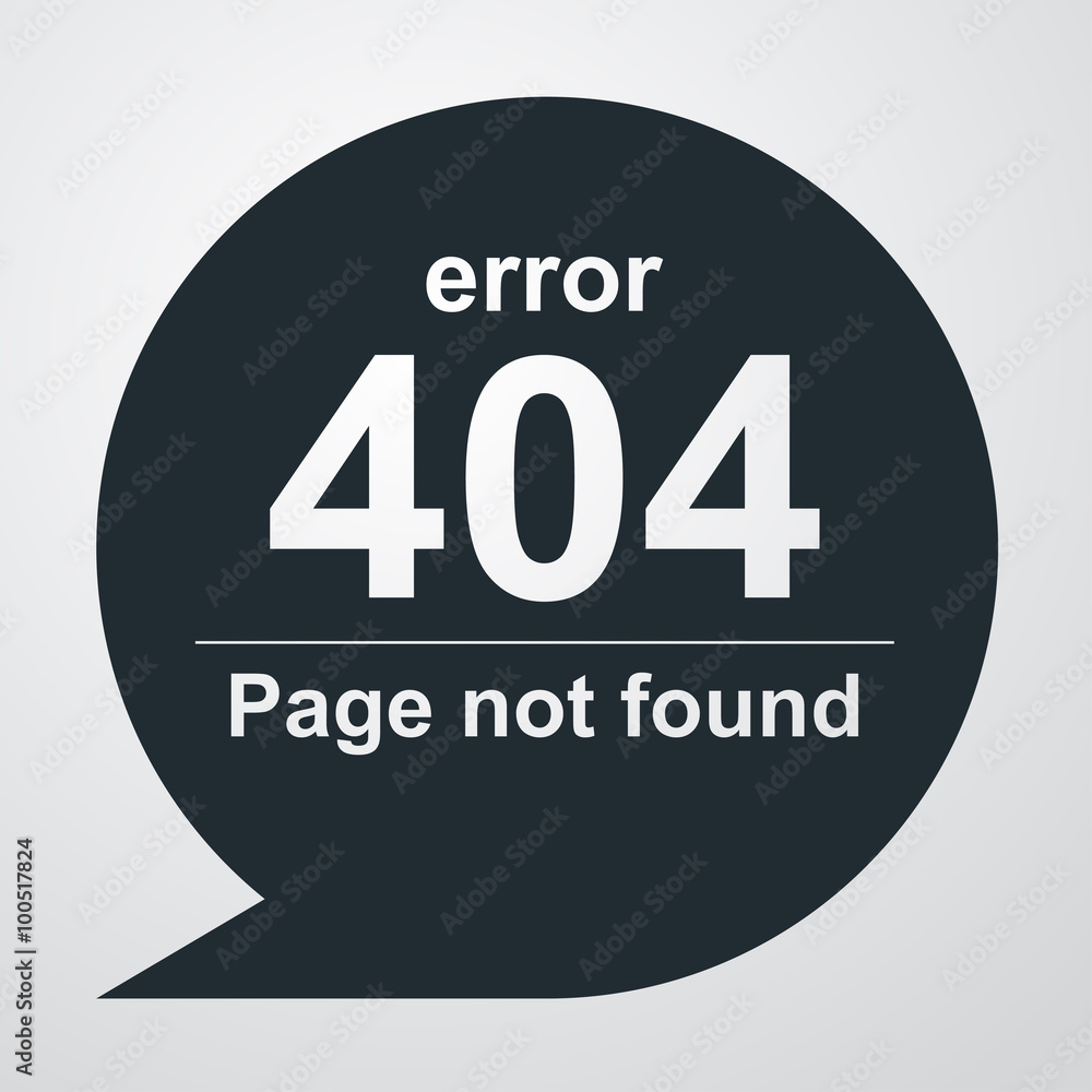 Icono plano error 404 sobre fondo degradado Icono plano error 404 sobre fondo degradado