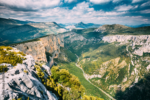 Beautiful landscape of the Gorges Du Verdon in France photo
