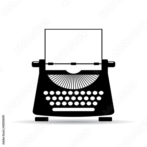 Old typewriter icon