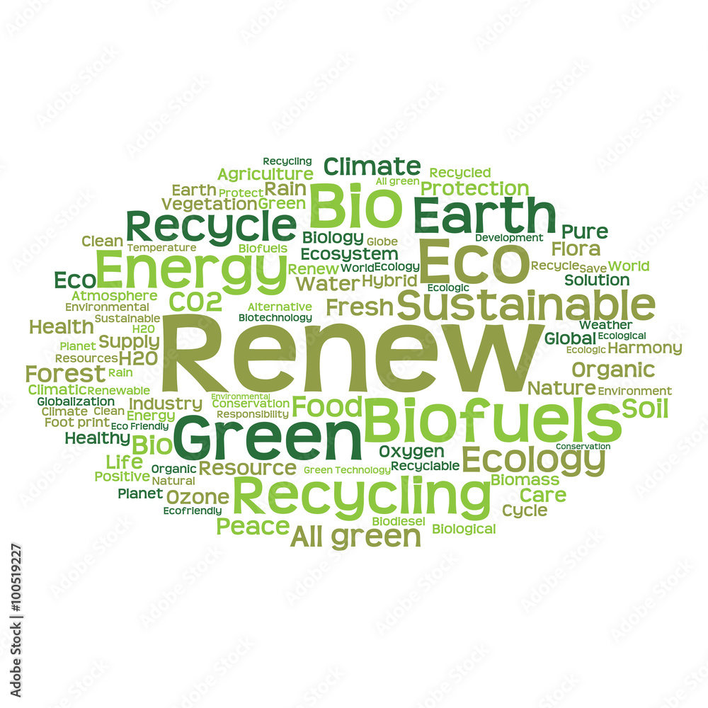 Conceptual ecology word cloud isolated Conceptual ecology word cloud isolated