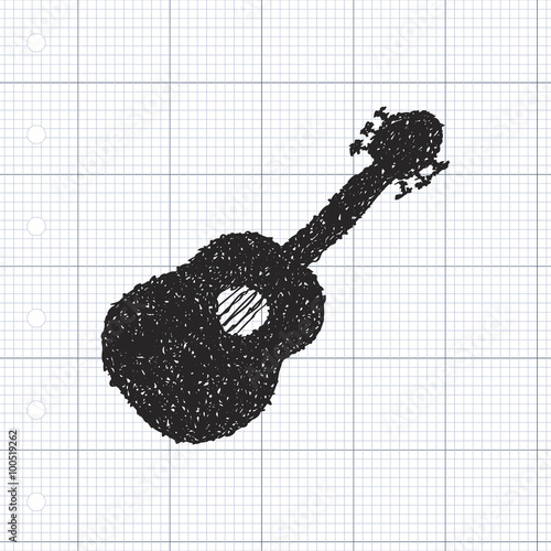 Simple doodle of a guitar