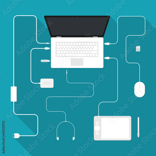 Computer Laptop and Accessory.