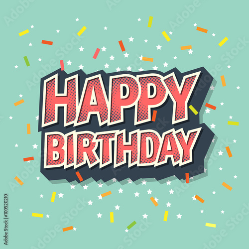 Happy Birthday. Text Speech Bubble Background.