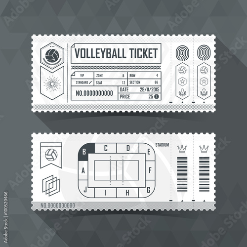 Volleyball Ticket Card mode...