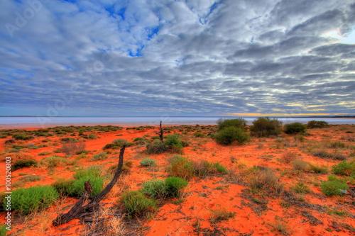 Australian outback and salt lake