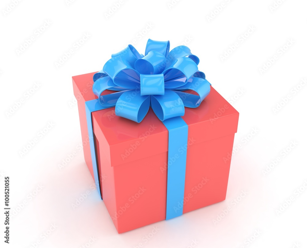 Obraz premium gift box with bows isolated on white