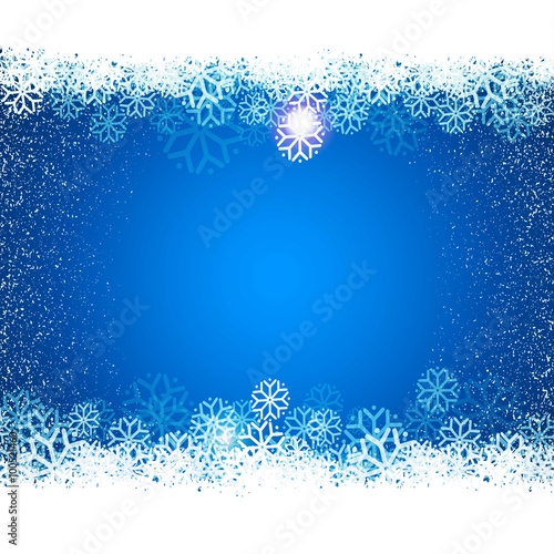 Cold blue night winter background