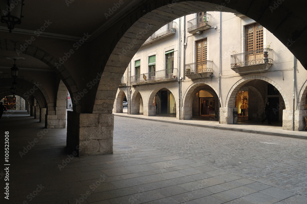 Square el Vi in Girona,Spain