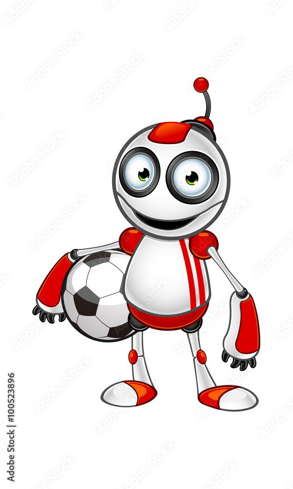 Red And White Robot Character Red And White Robot Character