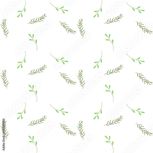 Light green leaf seamless pattern background